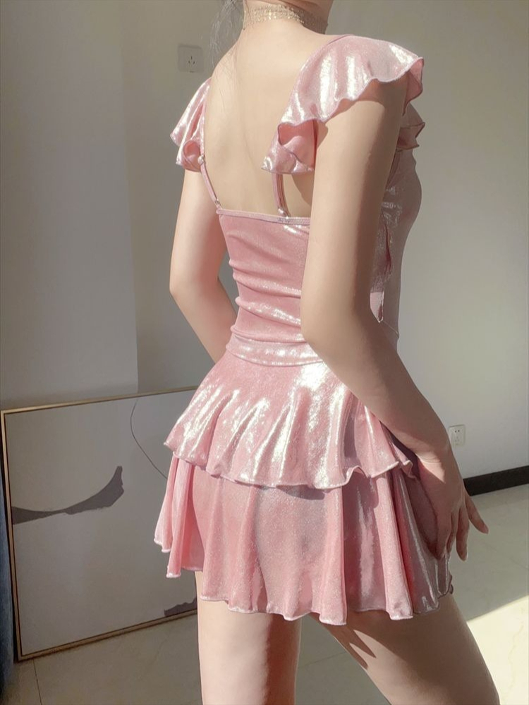 Bath - Maillot de bain rose brillant flatteur