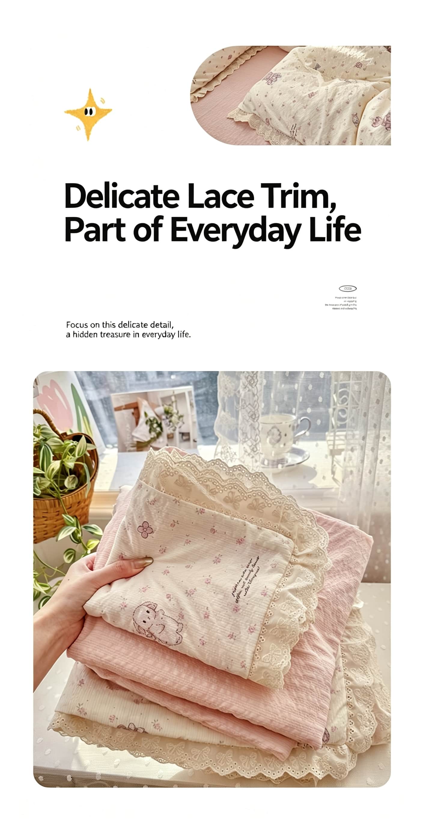 Parures de lit en dentelle à v - Aesthetic Floral Duvet Cover avis et prix