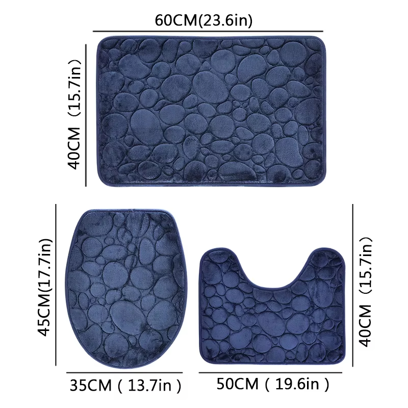 3 pièces/ensemble tapis de bai - Quick Dry Diatomite Bath Mat avis et prix